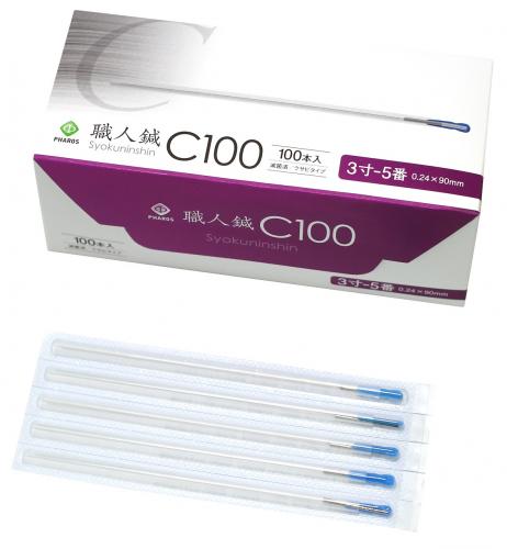 ファロス　職人鍼C100(3寸-5番)