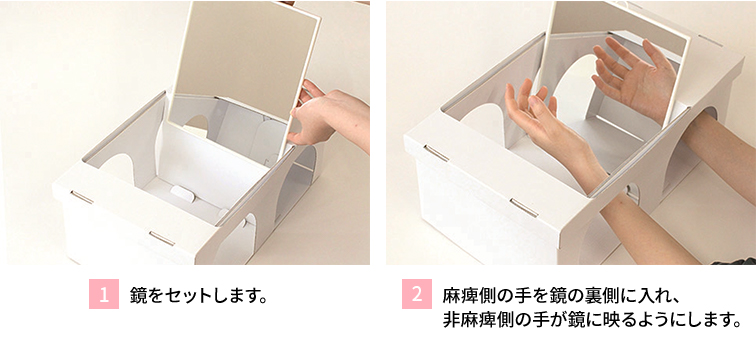 リハビリボックス ミラーセラピー 基本的な使用方法